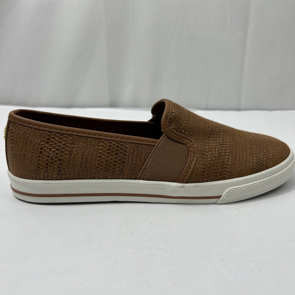 Women's Lauren Ralph Lauren Woven Brown Jinny -SK- VLC Slip On Shoes Size 8.5